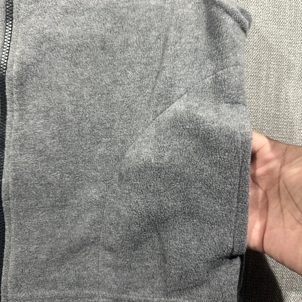 United States Olympic Committee Vest Mens Medium Gray‎ Fleece Full Zip USA Logo